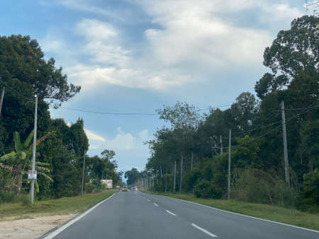View on the road to La Hot Spring.の写真素材