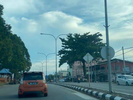 Evening view on the road to Jerteh Town.