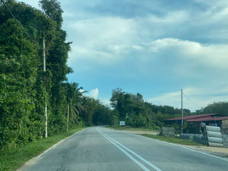 View on the road to Alor Lintah.の写真素材