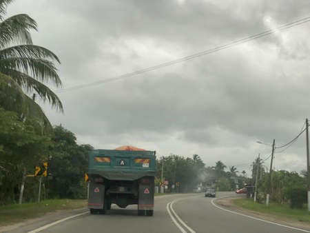 View on the road from Bachok to Kubang Kerian.の写真素材