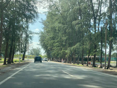 Scenery view on the road from Kuala Nerus to Kuala Terengganu via beach road.