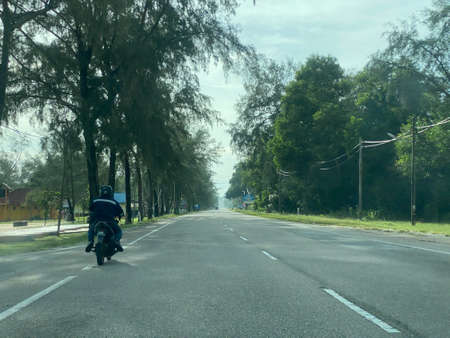 Scenery view on the road from Kuala Nerus to Kuala Terengganu.の写真素材