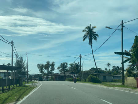 Scenery view on the road from Kuala Nerus to Kuala Terengganu.の写真素材