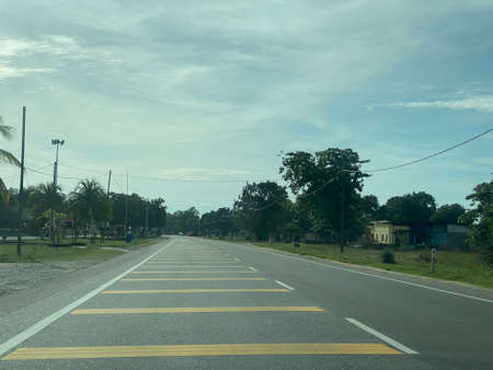 Scenery view on the road from Kuala Nerus to Kuala Terengganu.の写真素材