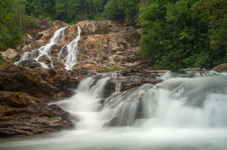 lata tebakah waterfallの写真素材