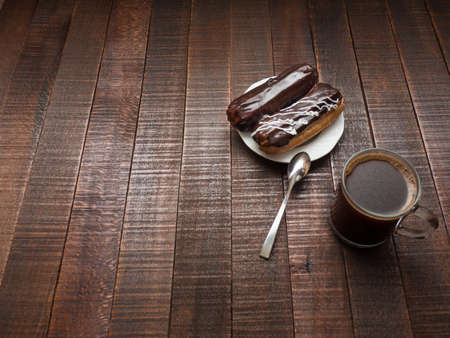 Delicious zavrak with strong coffee and brewed cakes betrays good mood.