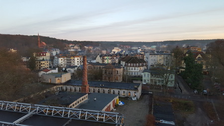 View of the roofs of housesの写真素材