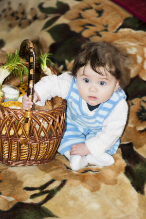 All Ukrainians traditionally celebrate Easter every year and form here such basketsの写真素材