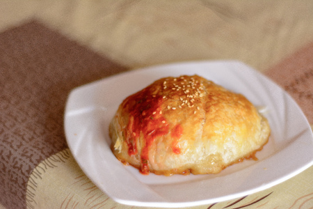 Once in Odessa we were tasting cakes of oriental cuisine. In this city you can try many delicious dishes.の写真素材