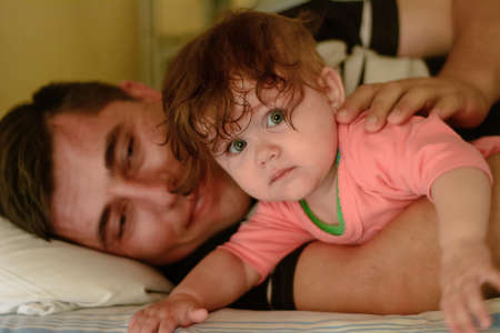 A young father with a young daughter travels to Ukraine