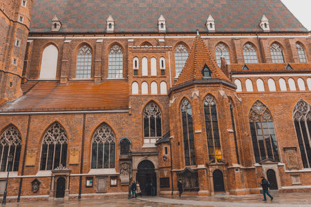 Wroclaw, Poland January 30, 2020: Old Town Architecture, Church.