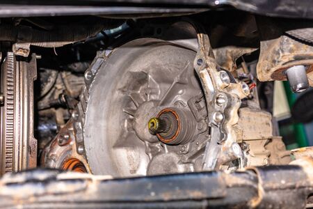 The cars gearbox is out of order and will be serviced 2020の写真素材