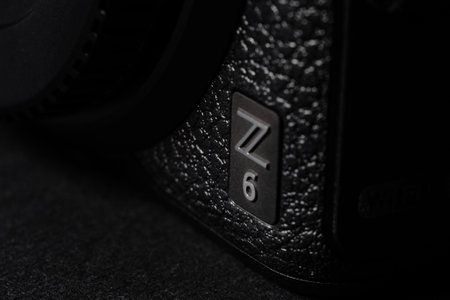 Dolyna, Ukraine September 17, 2020: close up details of the z6 camera. 2020のeditorial素材