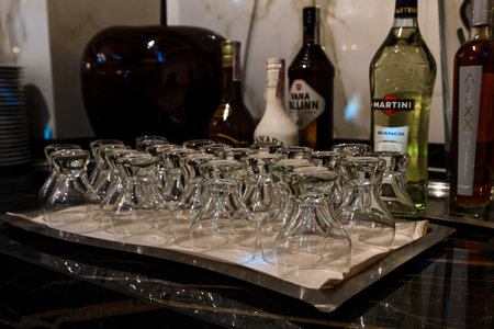 Ivano-Frankivsk, Ukraine August 3, 2019: buffet table at a wedding. 2020のeditorial素材