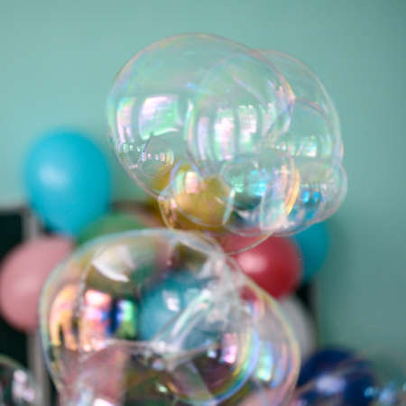 Animators create a festive and joyful atmosphere with the help of soap bubbles, soap solution and...
