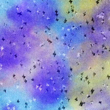Watercolor Bokeh Star Metalic Confetti Galaxy Purple Heart Dust Textureの写真素材