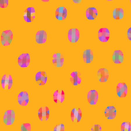 Bright Vivid Geometric Abstract Square Circle Whirl Dot Handdrawn Textureの写真素材