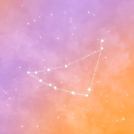 Colorful Digital Sky Paper Set, Horoscope Night Illustration, Bright Colors, Cancer Leo Virgo Sagittarius Pisces Taurus Aries Aquarius Libra Capricorn Gemini Scorpio Background, Rainbow Sky, Universeの写真素材