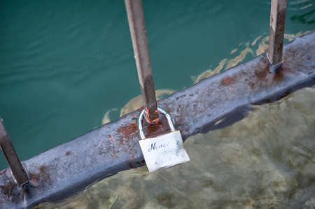 Flooded padlock