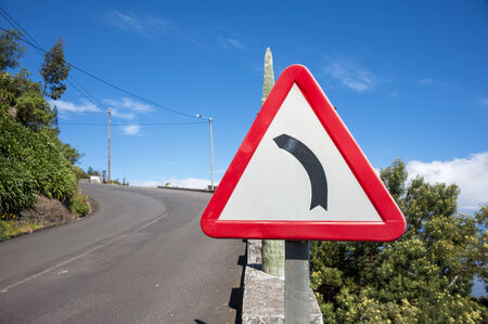 Dangerous turnの写真素材