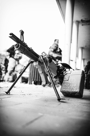 Softair machinegunのeditorial素材