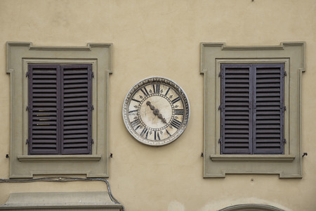 Old clock on a wall