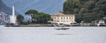 Lake Como seaplaneの写真素材