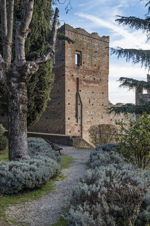 Italian medieval castleのeditorial素材