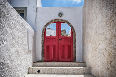 Red doorの写真素材