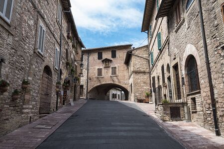 Old Assisi's streetの写真素材