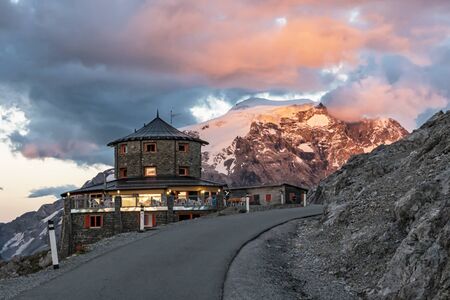 Sunset in the alpsの写真素材