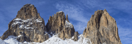 Sassolungo mountain in dolomites