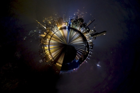 Lecco tiny planetの写真素材