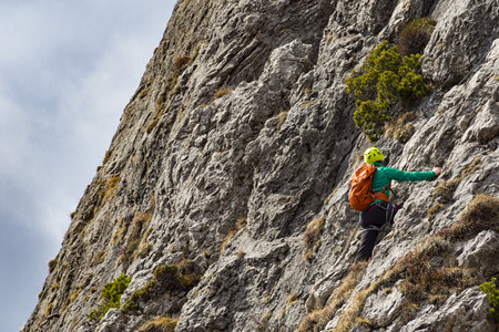Climbing in the alps