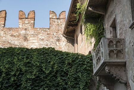 Romeo and Juliet balcony in Veronaの写真素材