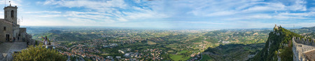 Panoramic view from San Marinoのeditorial素材