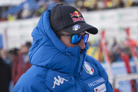 Bormio ( Italy )12/28/2017: pictures of the freeride ski world championship. The winner was the Italian Dominic Paris, second place Aksel Lund Svindal  from Norway as the third place Jansrud Kjetilのeditorial素材