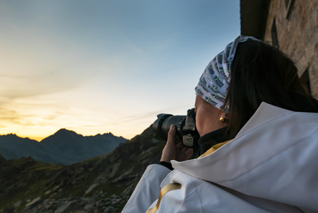 Photographer in the alps