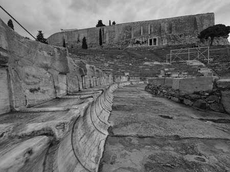 Dionysus theatre in Athens acropoliの写真素材