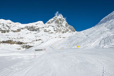 Landscape of Matternhorn mountain in the Italian alpsの写真素材