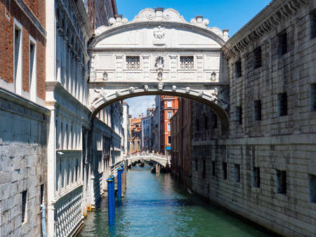 A typical canal of Veniceの写真素材