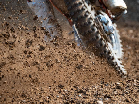 Debris on ground on a motocross track