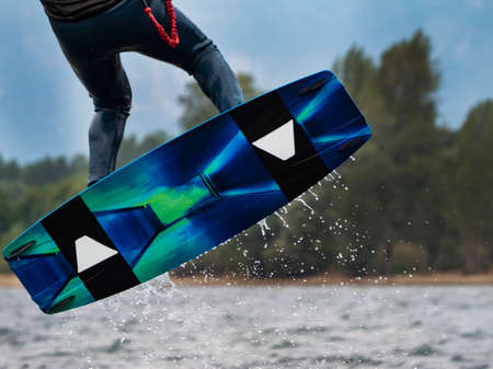 Kitesurfer detail on Lake Como