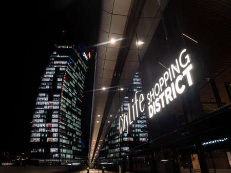 Milan 11/29/2021: City Life district in Milan in christmas time become famous not only as a...