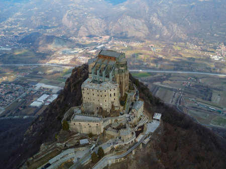 Sacra di San Michele Hermitage in Piedmontの写真素材