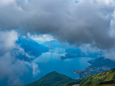 Landscape of Lake Como from Bregagno mountの写真素材