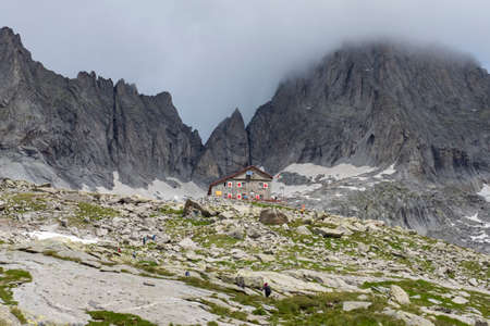 Alpine chalet in Val Masinoの写真素材