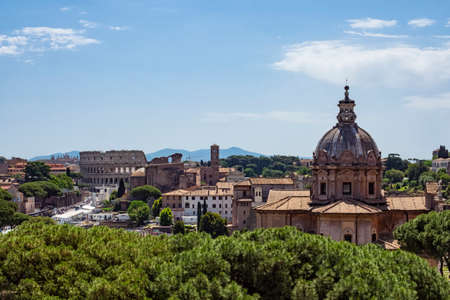 View of the Coliseum of Romeの写真素材