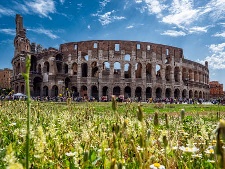 View of the Coliseum of Romeの写真素材