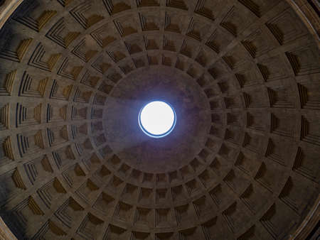 View of the dome of the Pantheon churchのeditorial素材